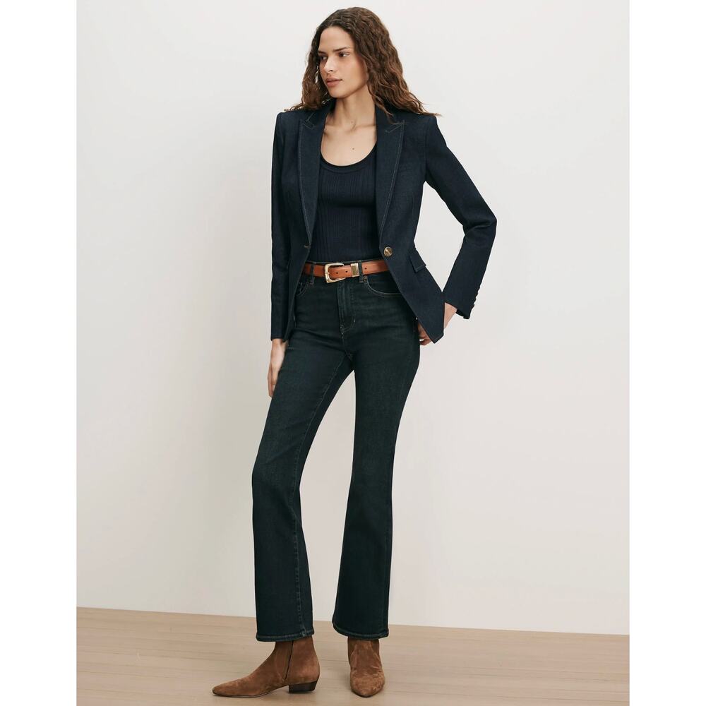 Veronica Beard Miller Denim Single-Breasted Dickey Jacket - Picture 3 of 16